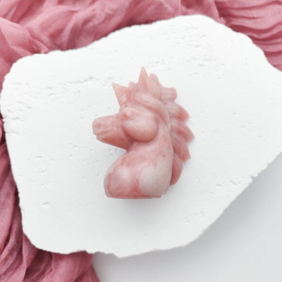 Pink Opal Unicorn Crystal Carving - Picture 1 of 8